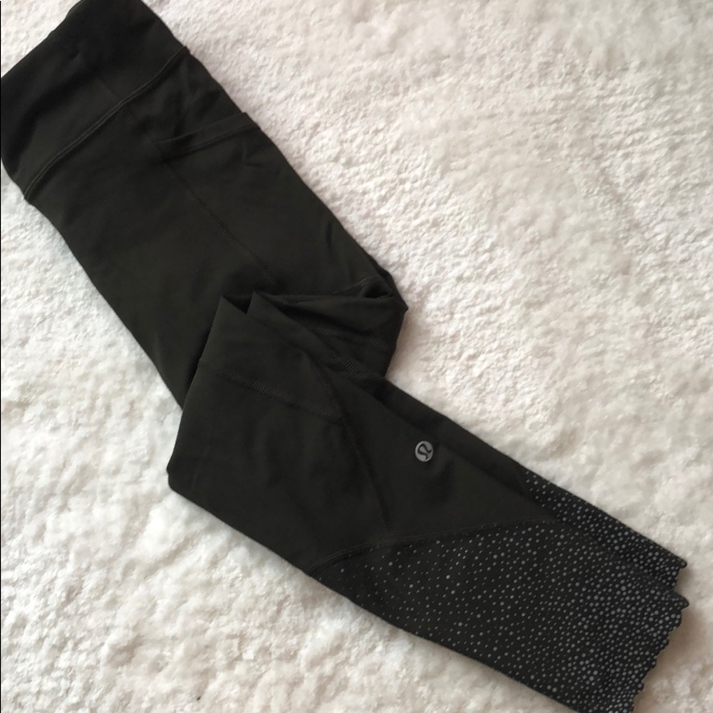 Olive Reflective Lululemon Leggings